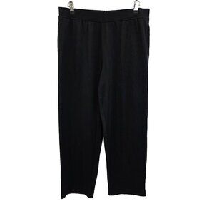 Cuddl Duds M Black Stretch Pull-On Pants Lounge Comfort Soft Cozy Pockets